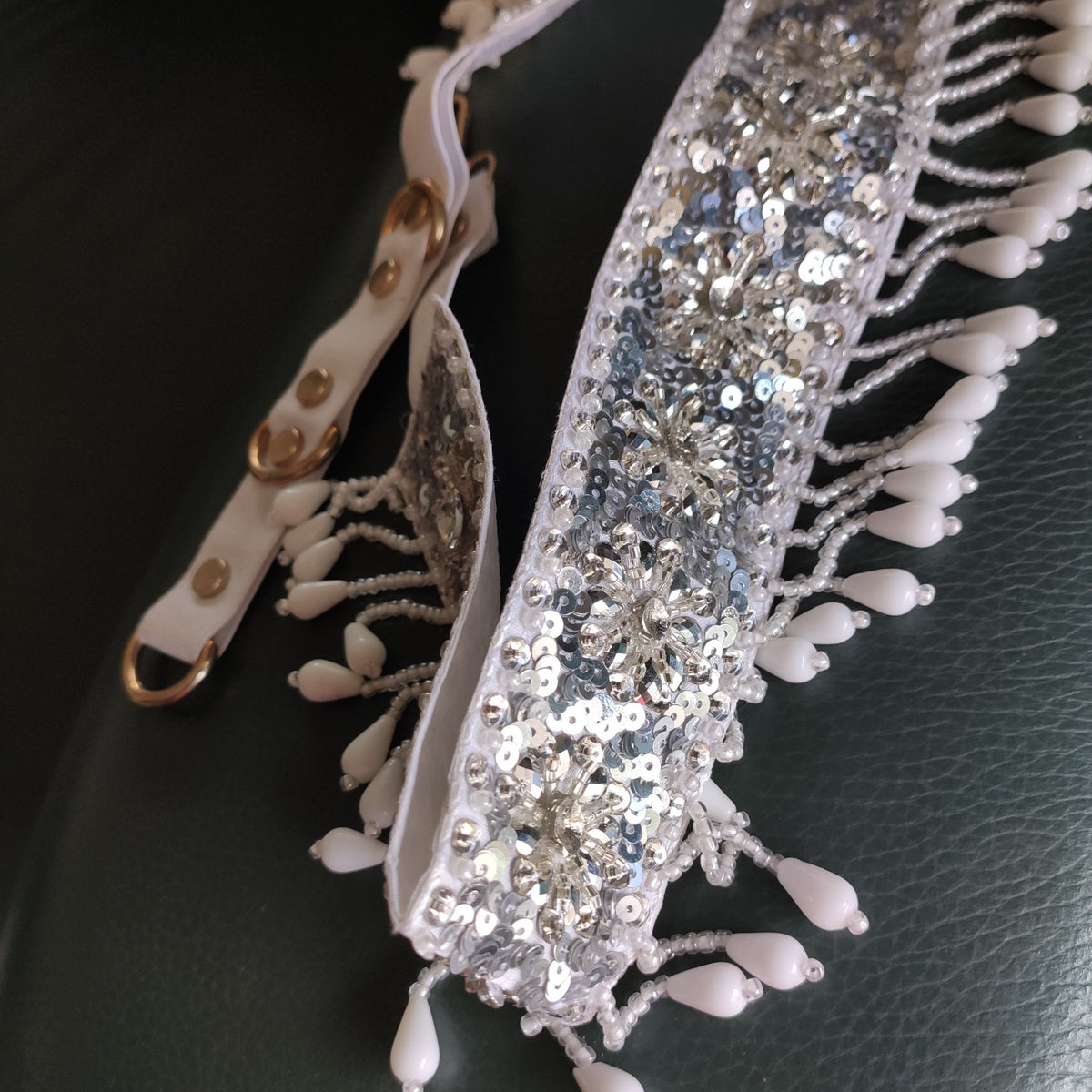 White Saree Belt for – Neel Creations By Saanvi - Main Image