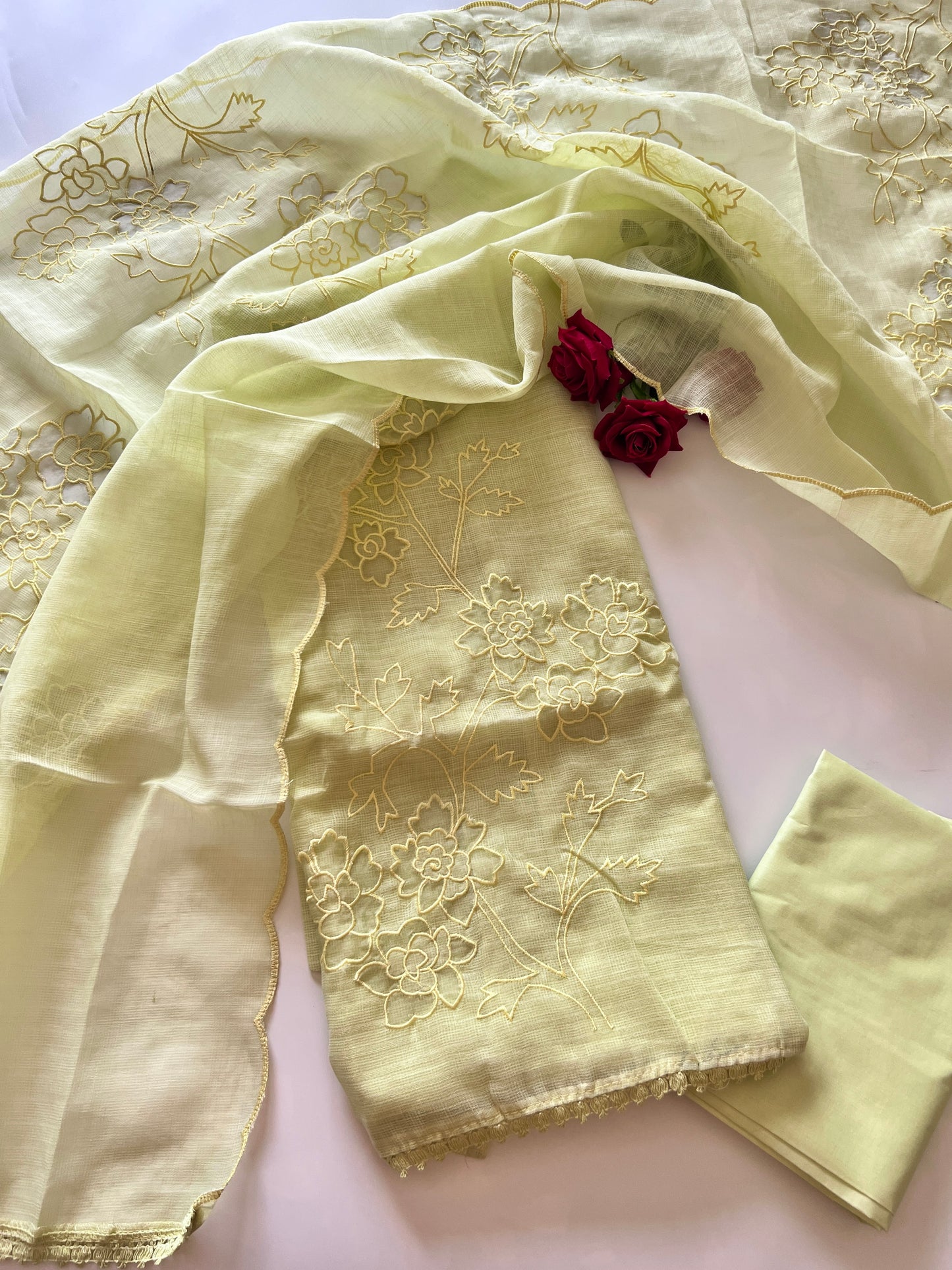 Kotta cutwork Embroidered Unstitched Suit
