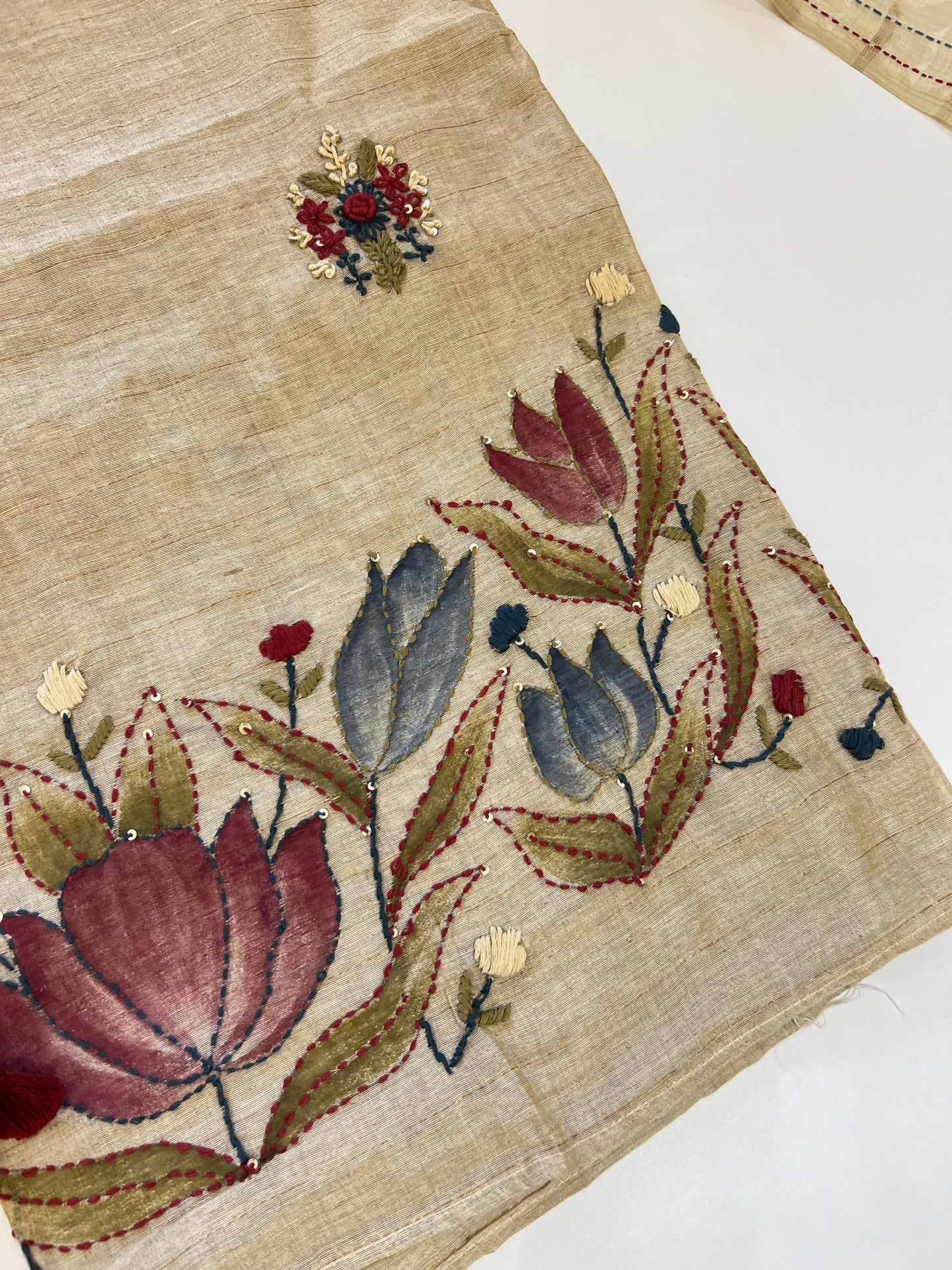 Khadi cotton embroidery Designer Unstitched suit