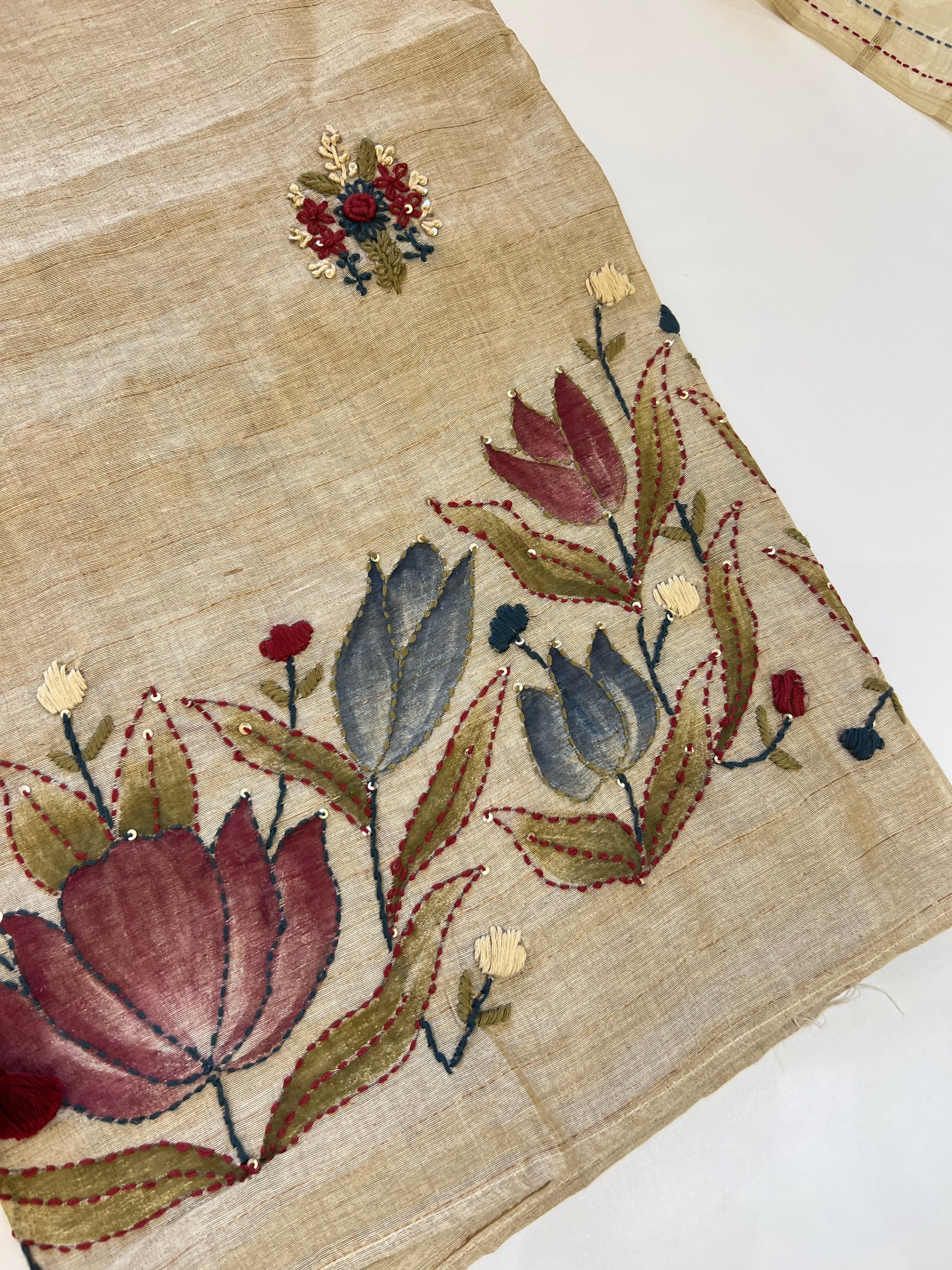 Khadi cotton embroidery Designer Unstitched suit