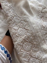 Pure lucknowi Mul handwork chikankari Kurta Dupatta set