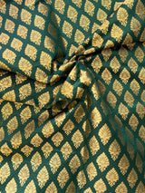 Green Banarasi Brocade fabric