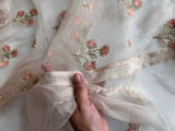 Organza Designer dupatta with floral embroidery