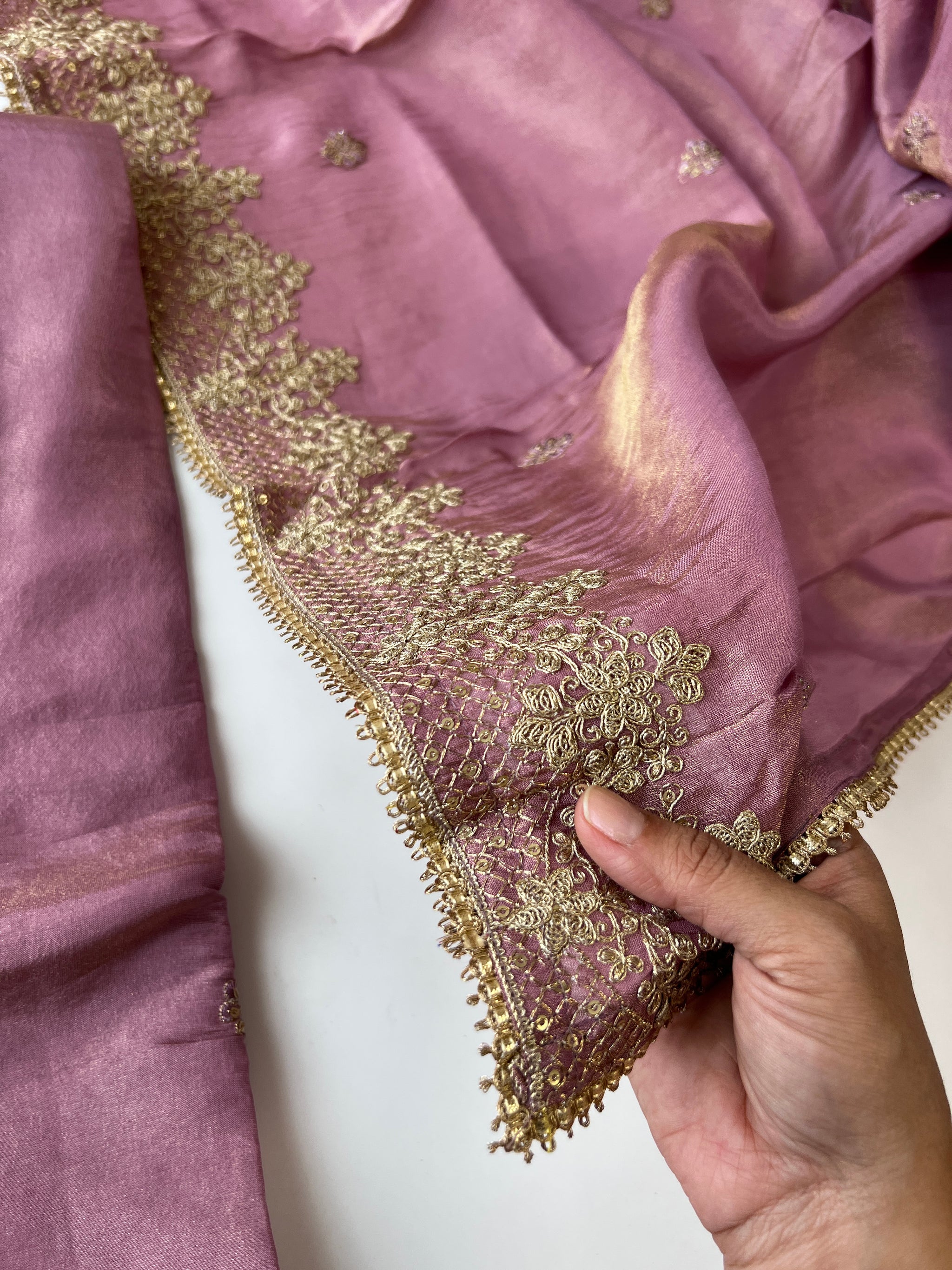 Tissue Russian Silk Dress Material