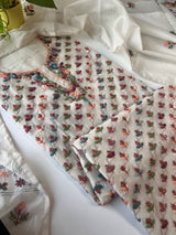 Chanderi Phulkari embroidery Unstitched suit material