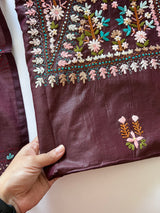 2 pc Knot embroidery Unstitched suit material