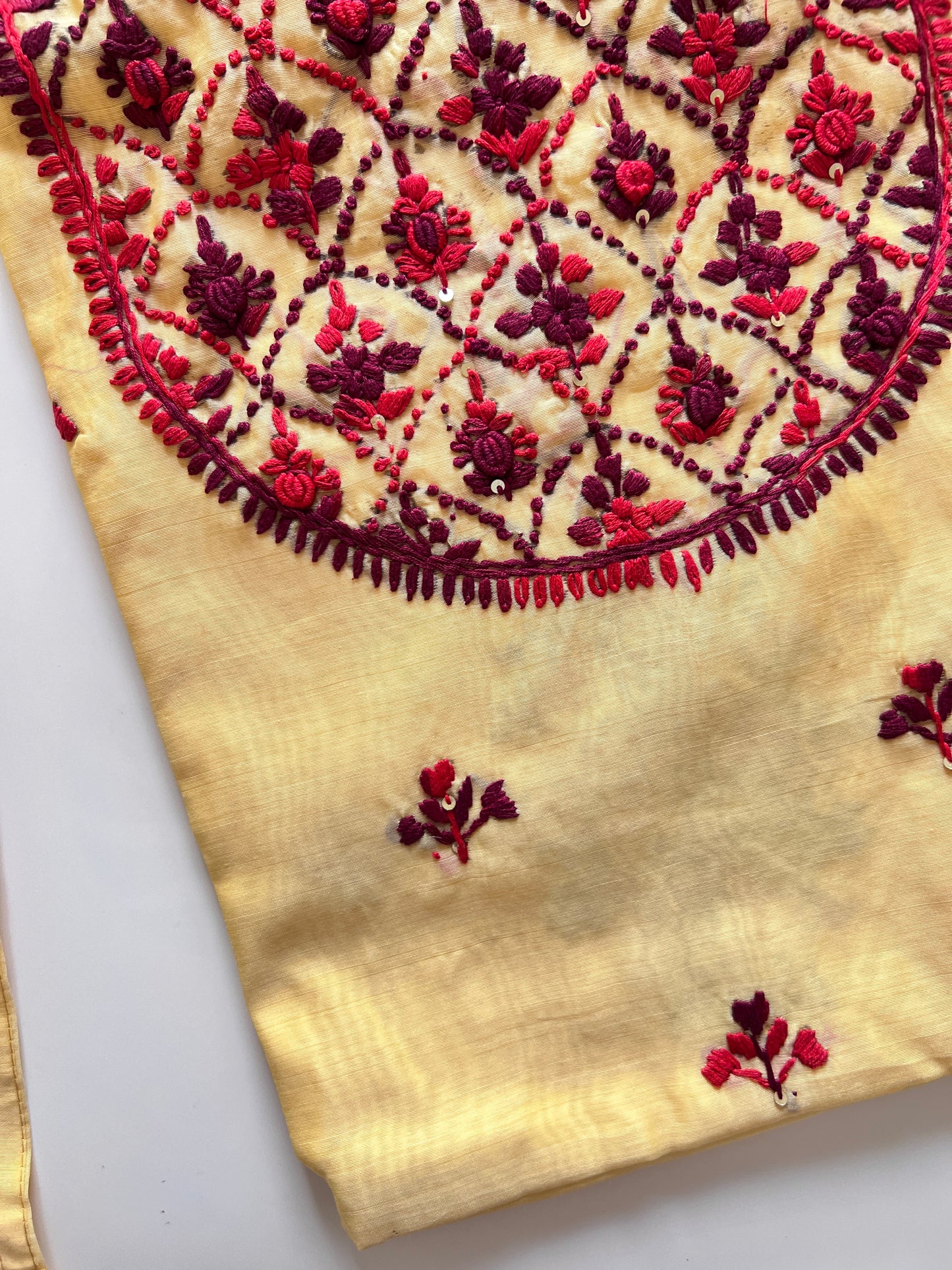 Knot embroidery Unstitched suit material