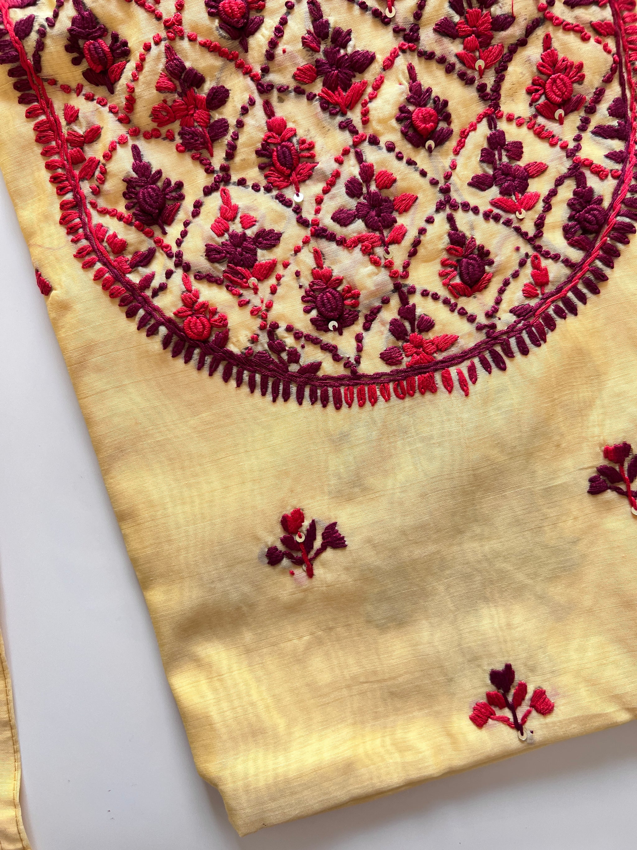 Knot embroidery Unstitched suit material