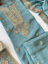 Tissue Russian Silk Dress Material