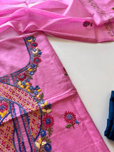 Knot embroidery Unstitched suit material