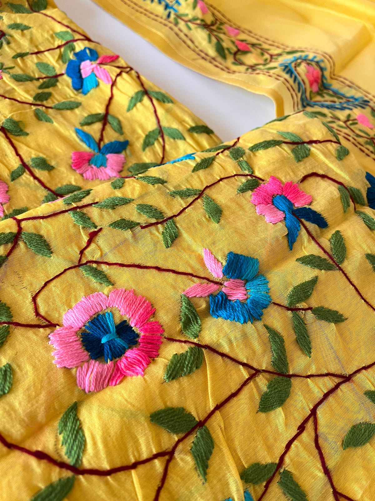 Phulkari embroidery Unstitched suit material