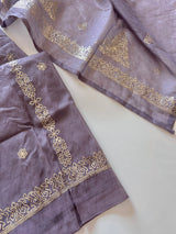 Mul Chanderi dress material unstitched Suit set
