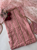 Designer Georgette Embroidered Unstitched Suit set