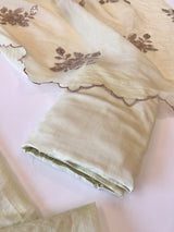 Mul Chanderi Sequin embroidered Unstitched Suit