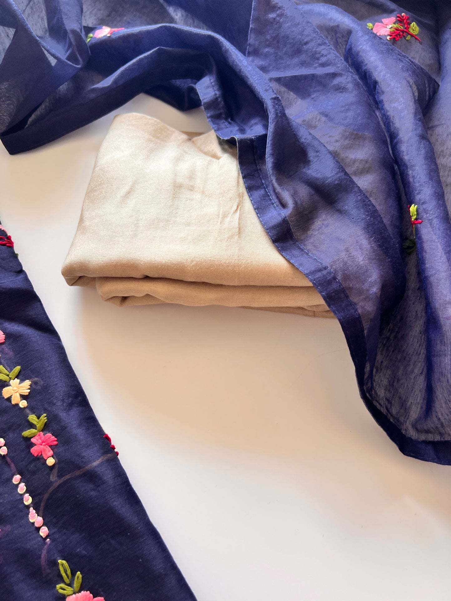 Knot embroidery Unstitched suit material