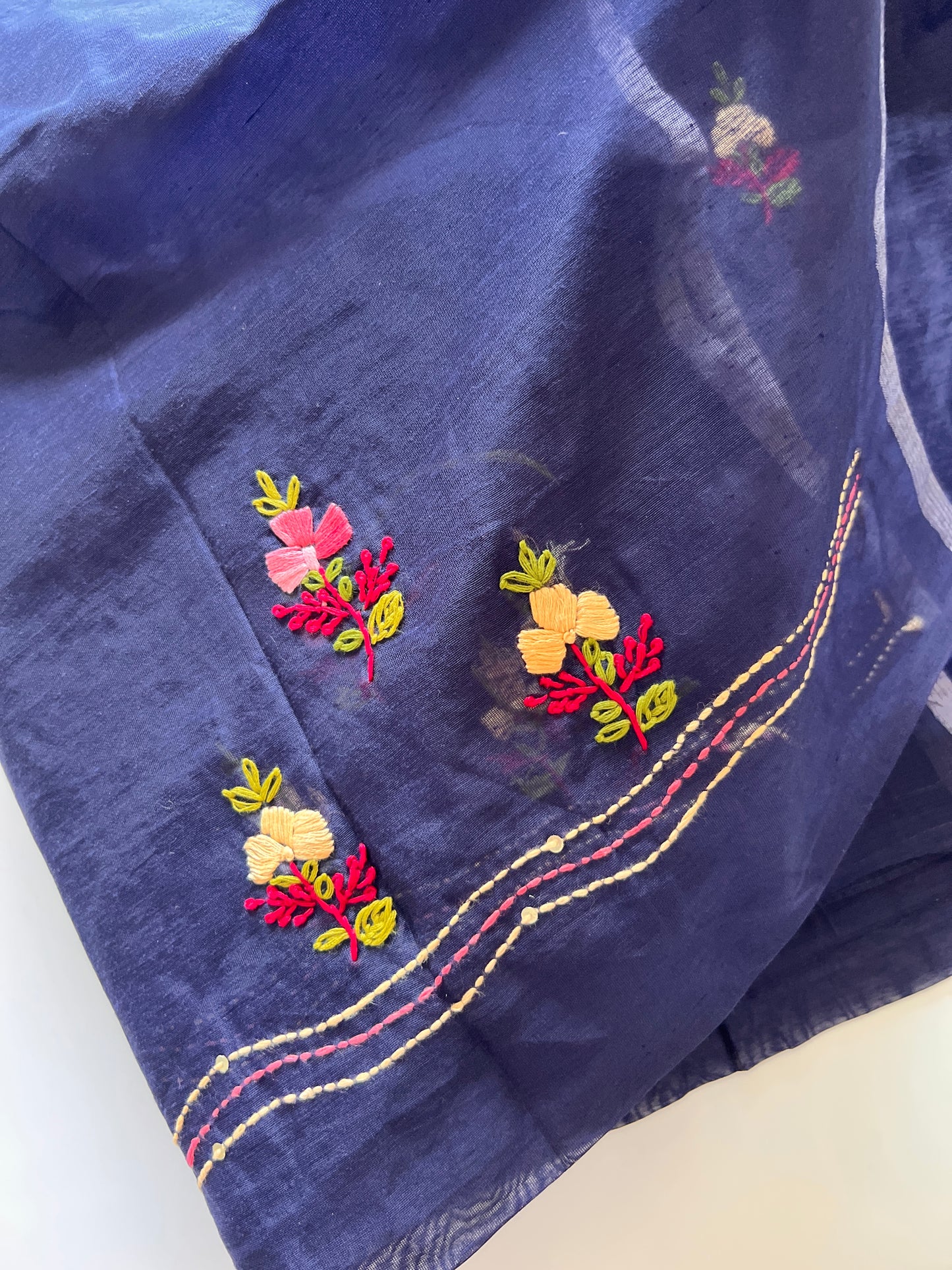 Knot embroidery Unstitched suit material