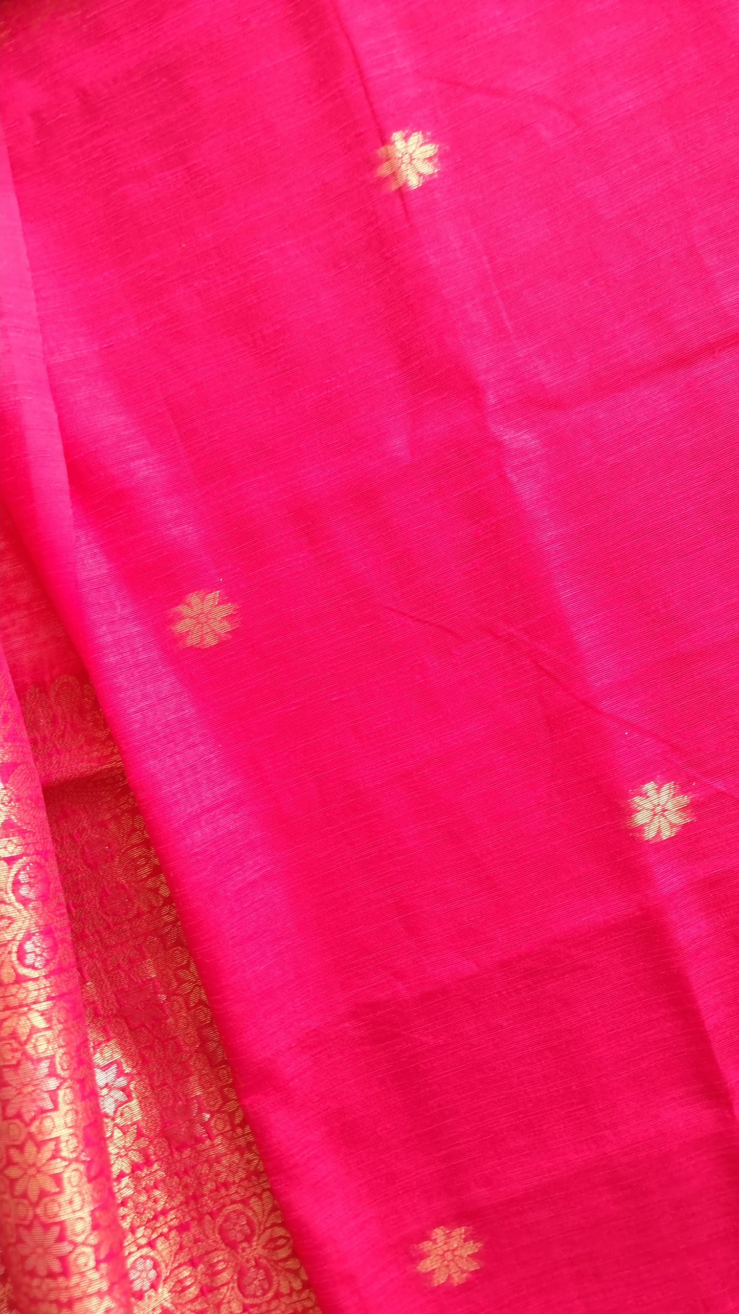 Pink Vedika Silk Unstitched suit material