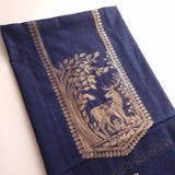 Blue Vedika Silk Unstitched suit material