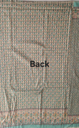 Green Prinred Pashmina Unstitched suit set