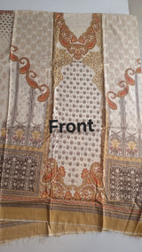 Printed Pashmina Unstitched suit set