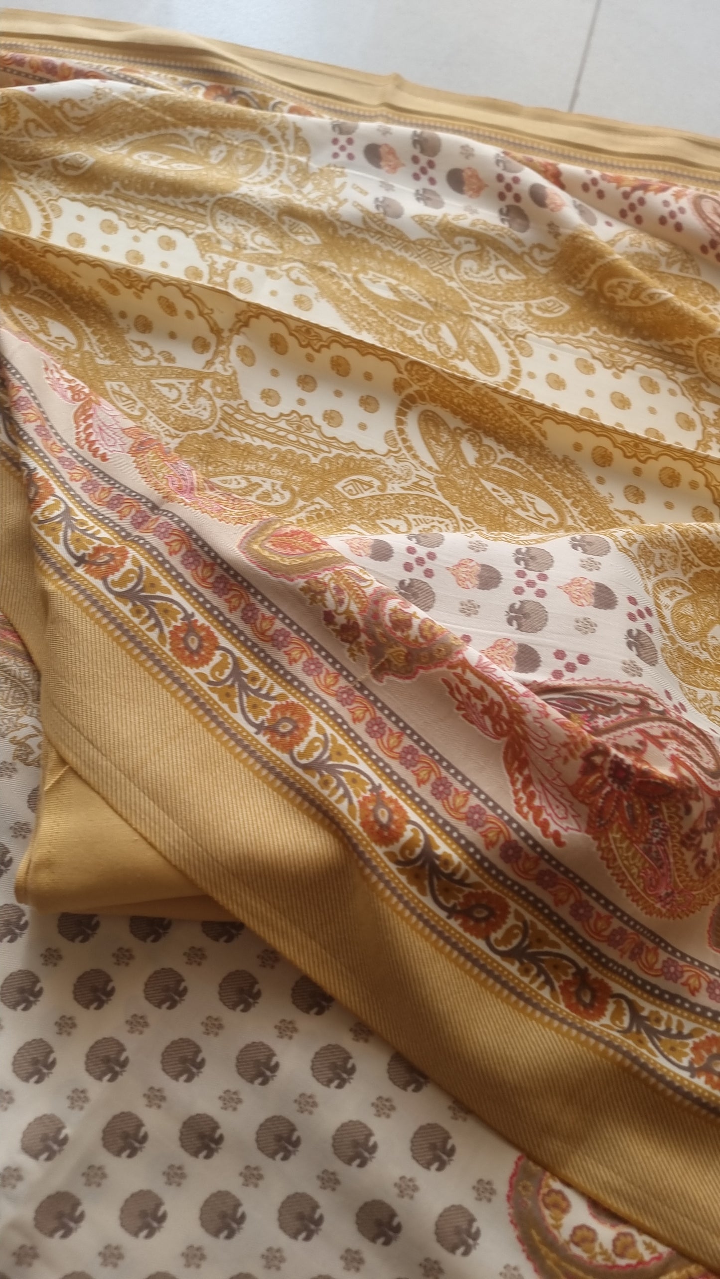 Printed Pashmina Unstitched suit set