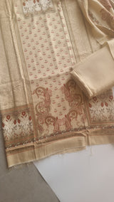 Printed Pashmina Unstitched suit set