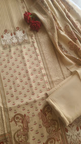 Printed Pashmina Unstitched suit set