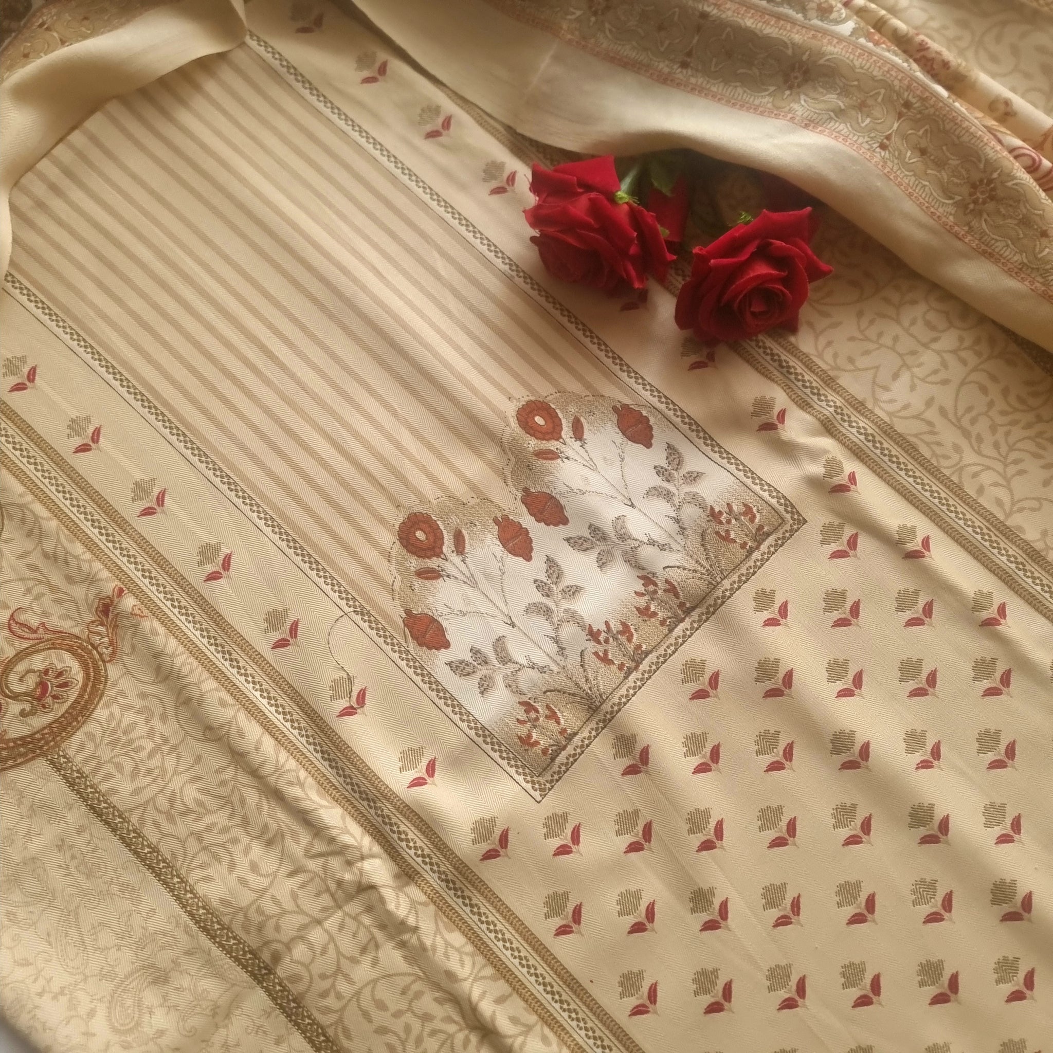 Printed Pashmina Unstitched suit set