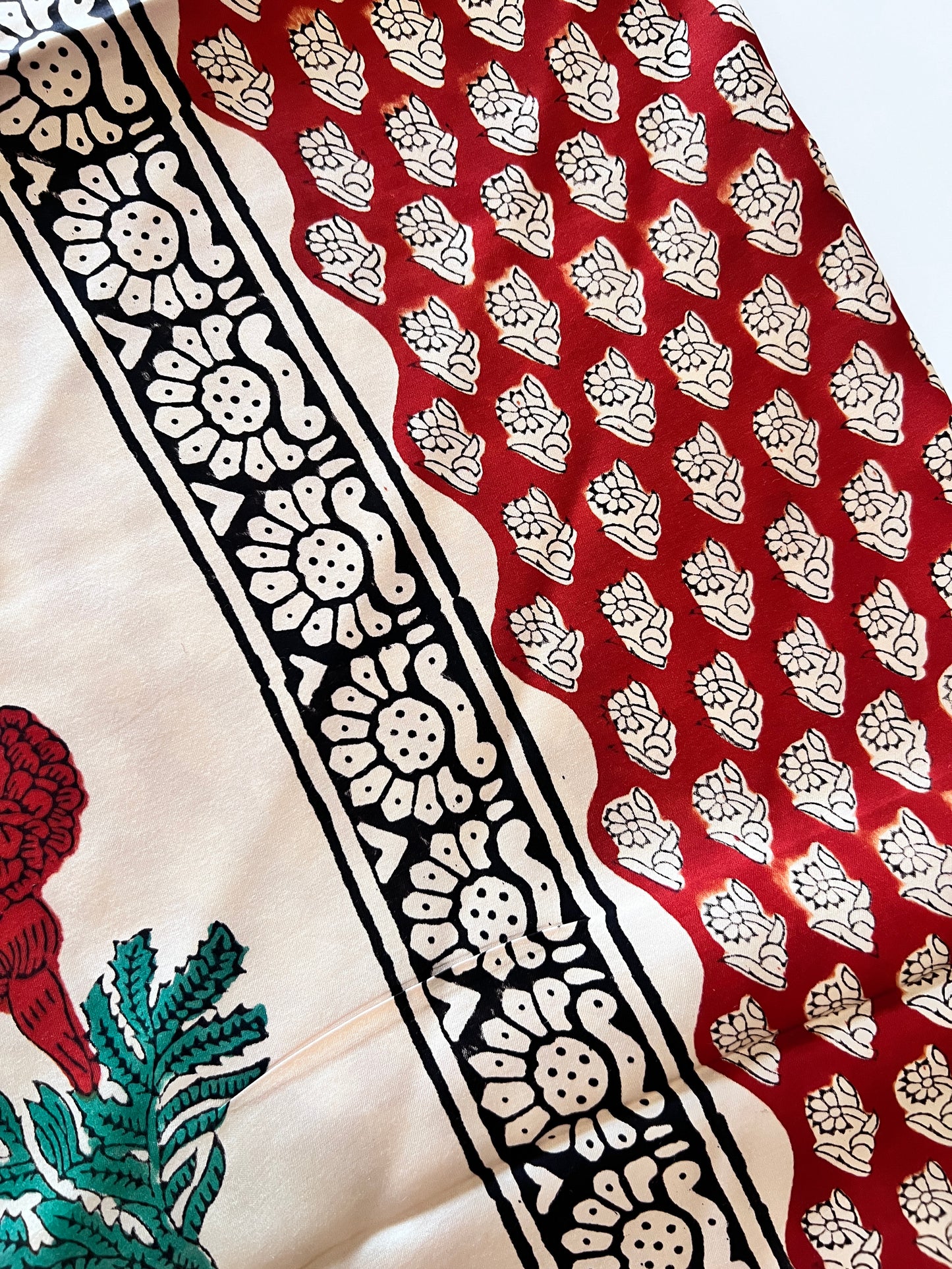 Original Handblock Ajrakh print on Modal fabric Unstitched suit set