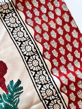 Original Handblock Ajrakh print on Modal fabric Unstitched suit set