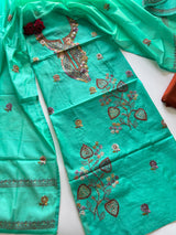 Knot embroidery Unstitched suit material