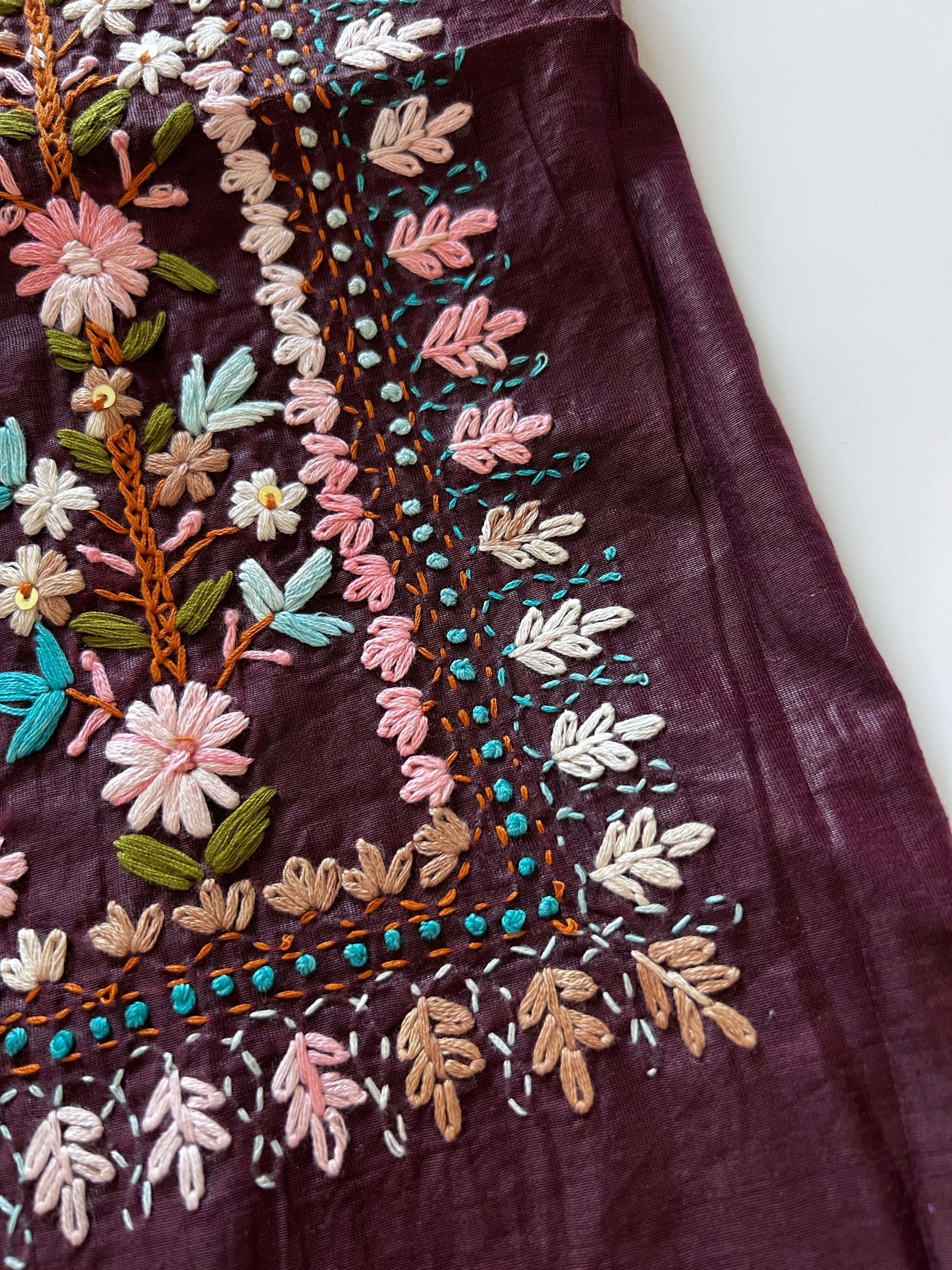 2 pc Knot embroidery Unstitched suit material