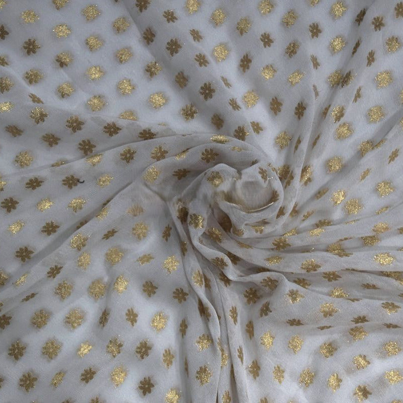 Dyeable Georgette Banarasi Flower Booti