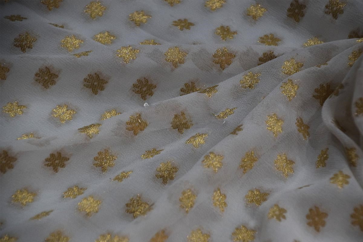 Dyeable Georgette Banarasi Flower Booti