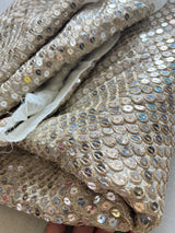 Dyeable georgette Sequin fabric. Big sequin fabric