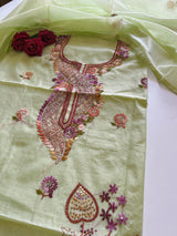 Knot embroidery Unstitched suit material
