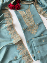 Tissue Russian Silk Dress Material