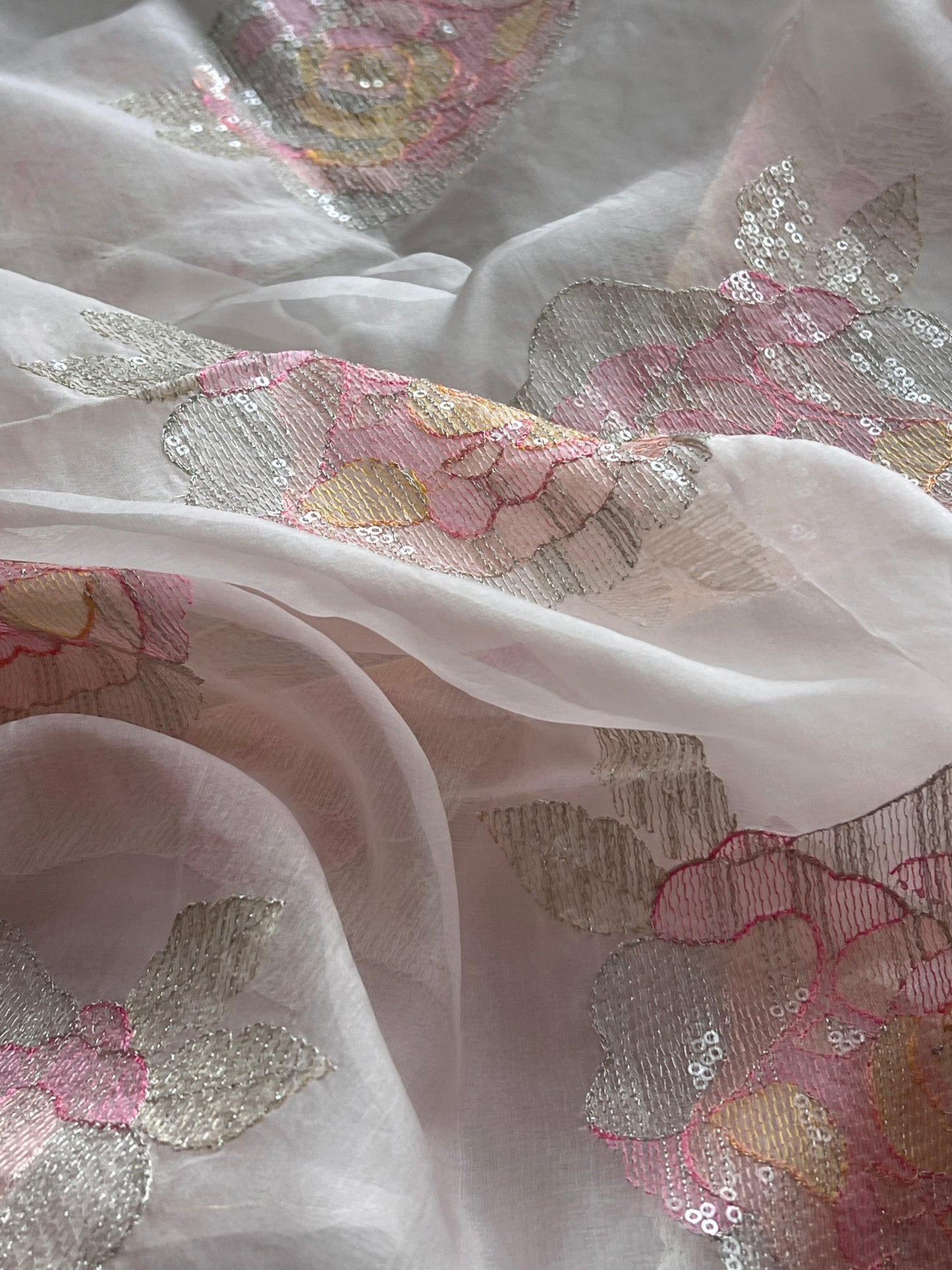 Organza Fabric with sequin work
