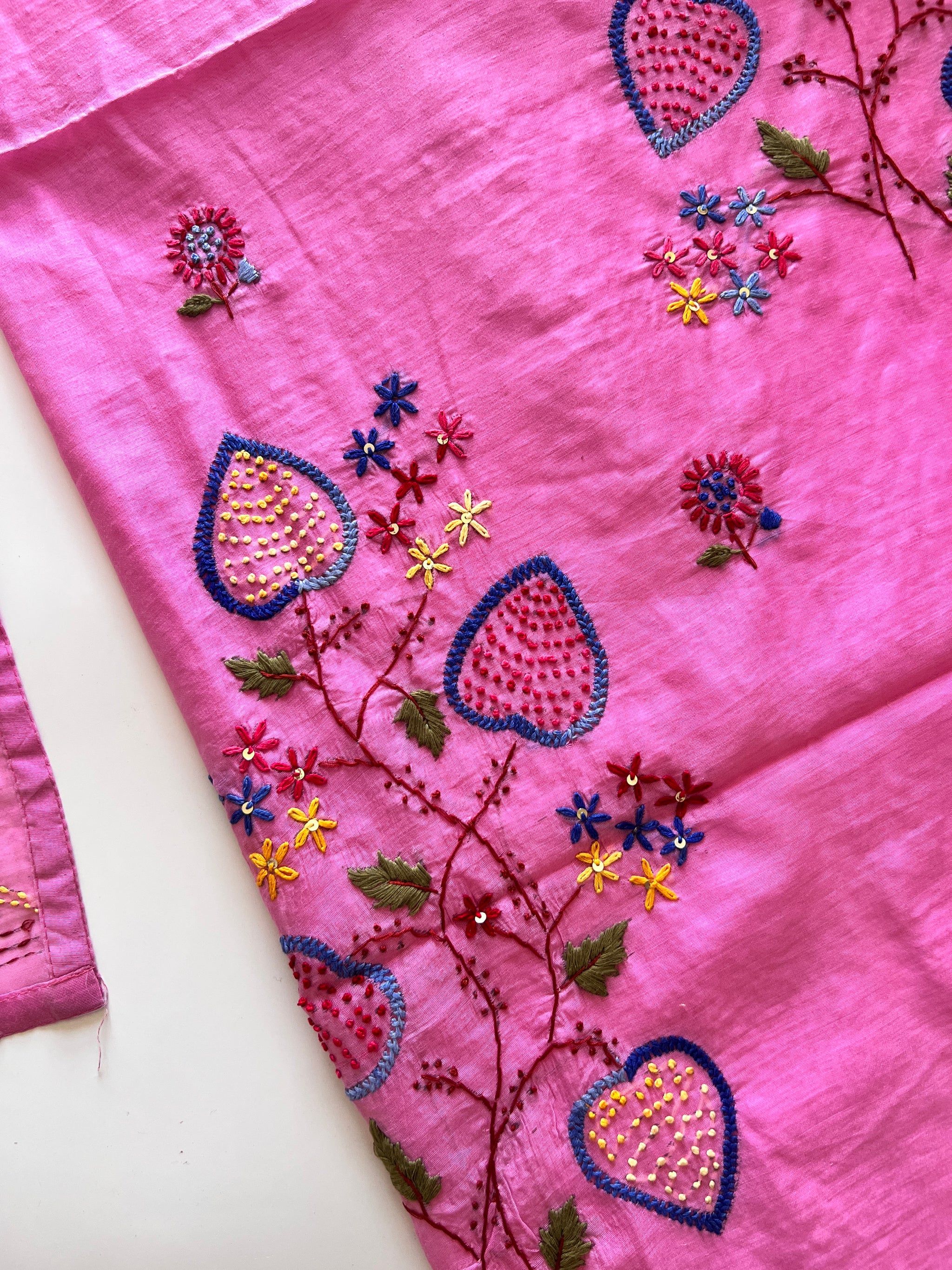 Knot embroidery Unstitched suit material