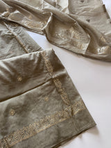 Mul Chanderi dress material unstitched Suit set