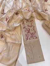 Khadi cotton embroidery Designer Unstitched suit