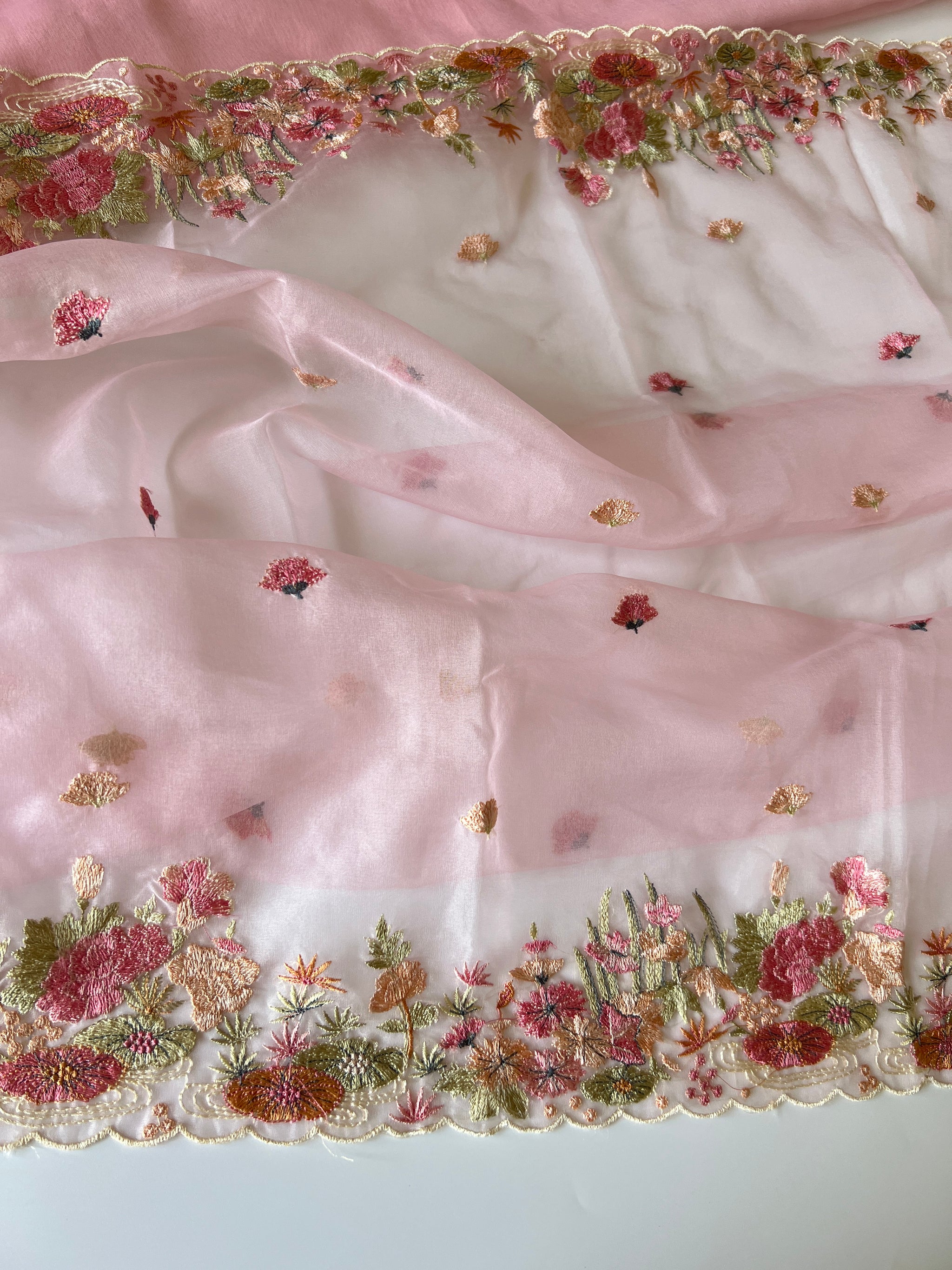 Full Embroidered Organza Un-stitched Suit set