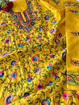 Phulkari embroidery Unstitched suit material