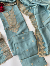Tissue Russian Silk Dress Material