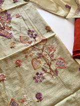 Knot embroidery Unstitched suit material