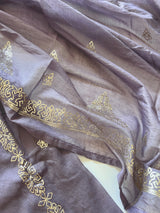 Mul Chanderi dress material unstitched Suit set