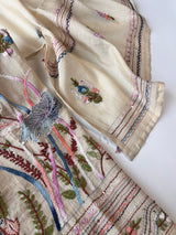 Chanderi knot embroidery Unstitched suit material
