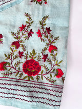 Chanderi knot embroidery Unstitched suit material