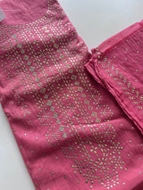 Mul Chanderi dress material with mukaish