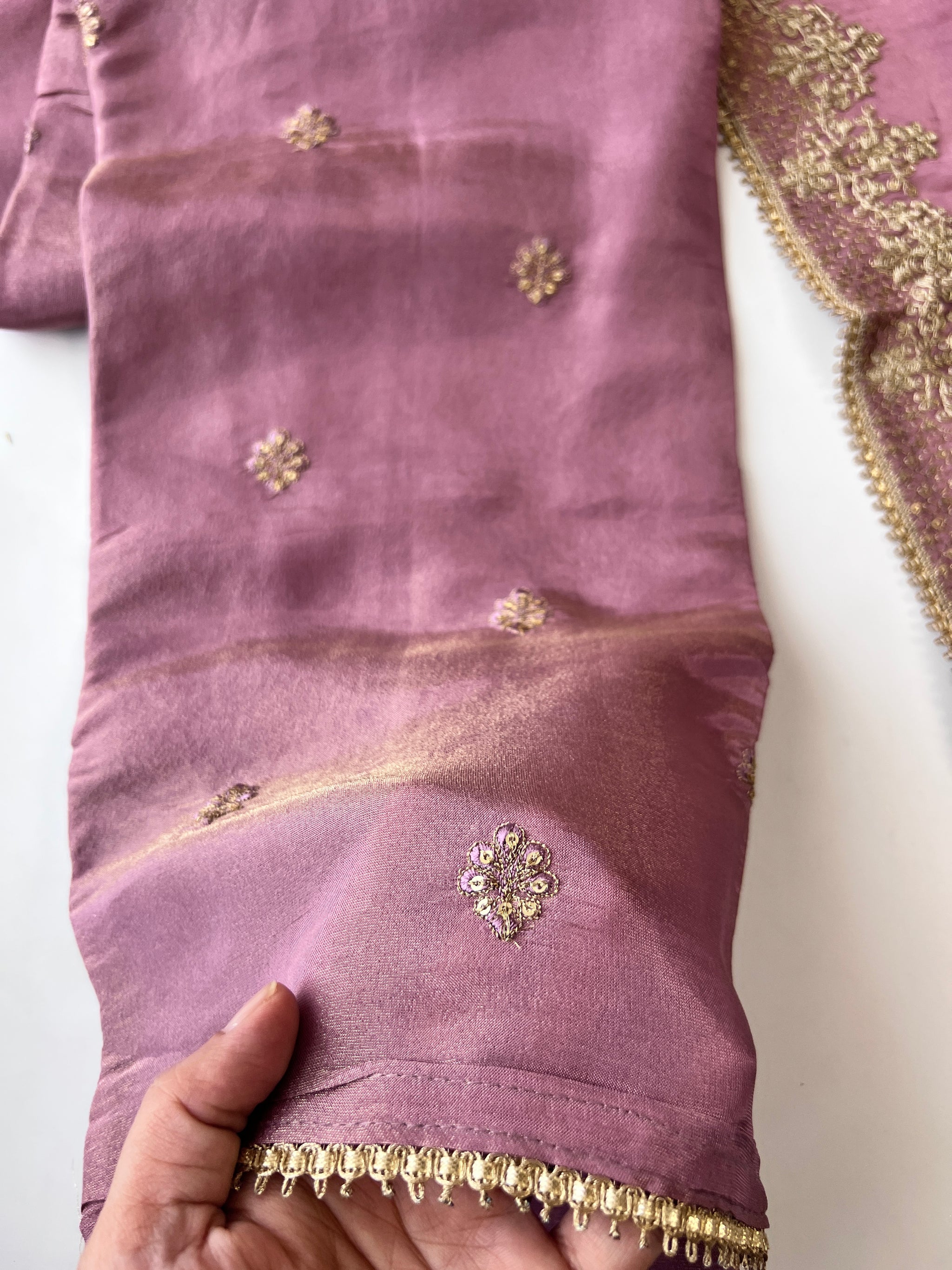 Tissue Russian Silk Dress Material